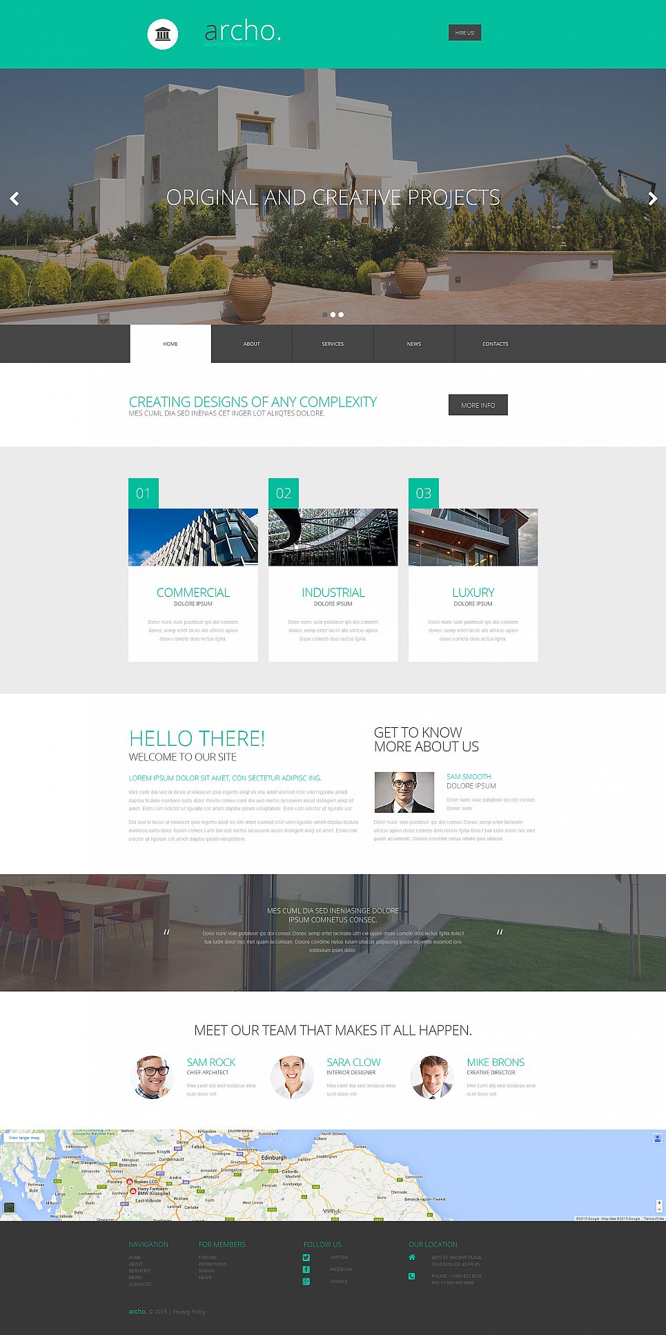 Architecture Responsive Moto CMS 3 Template New Screenshots BIG