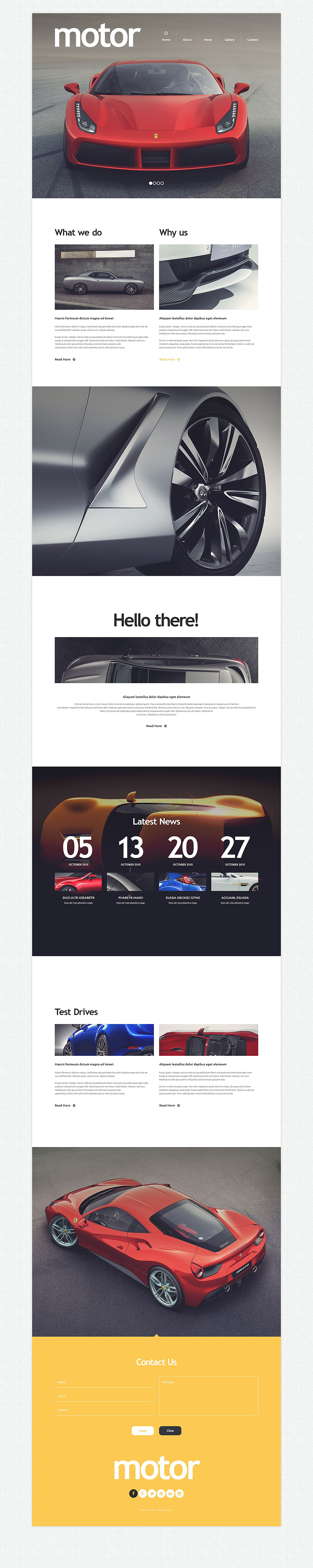 Cars and Bikes Drupal Template New Screenshots BIG