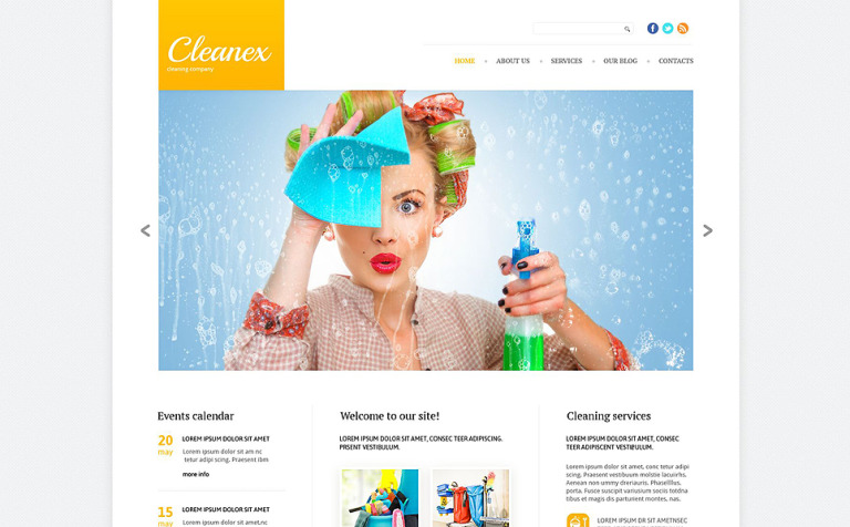 Cleaning Responsive Website Theme Big Screenshot Cleaning Responsive Website Template New Screenshots BIG
