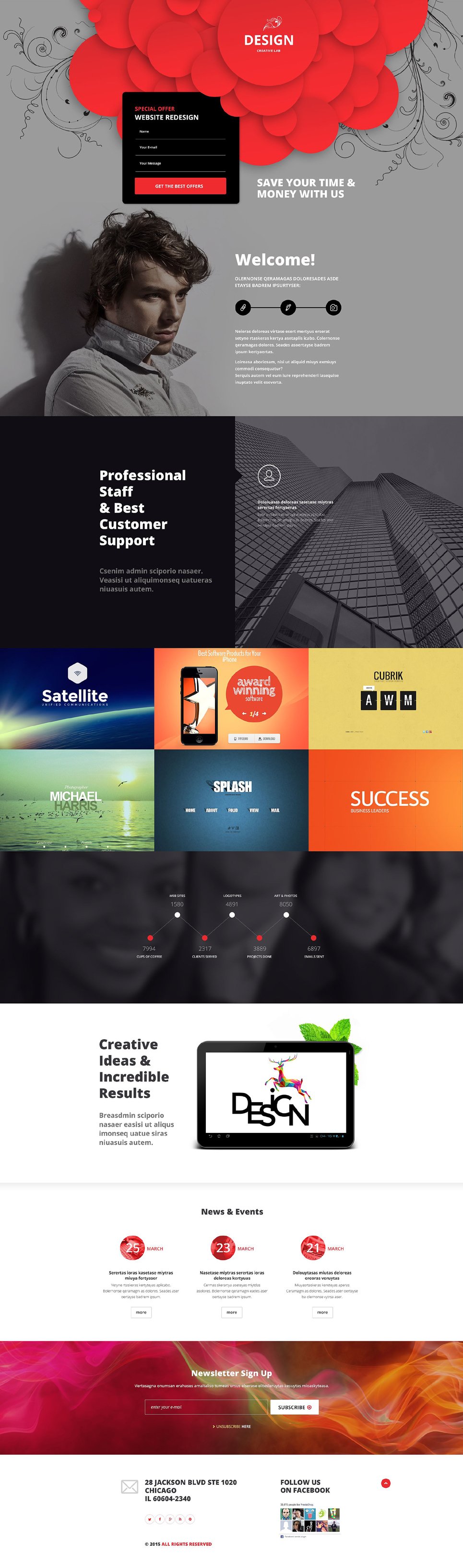 Design Studio Responsive Landing Page Template New Screenshots BIG