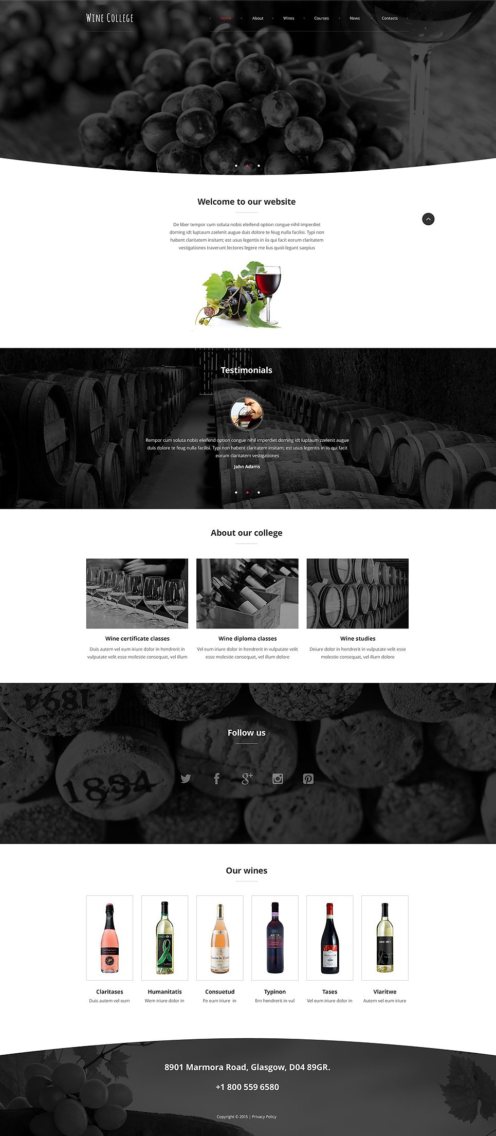 Exquisite Wine Website Template New Screenshots BIG