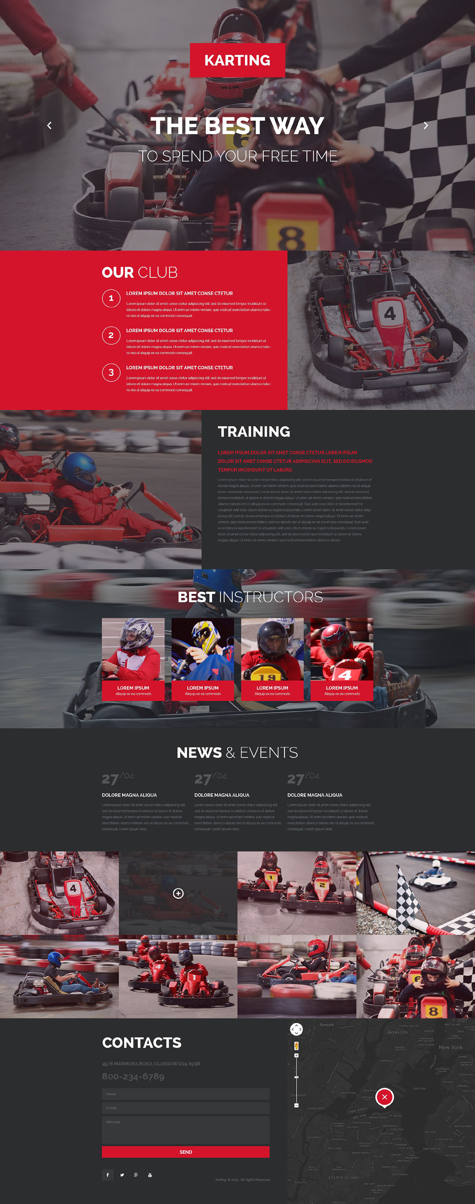 Karting Responsive Landing Page Template New Screenshots BIG