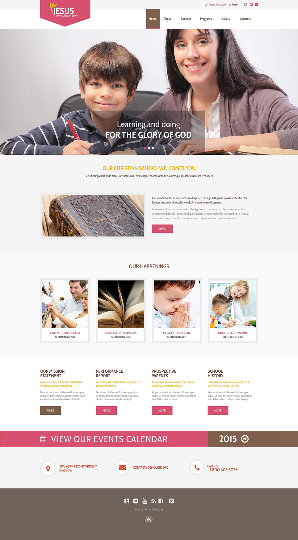 Private Christian School Website Template New Screenshots BIG