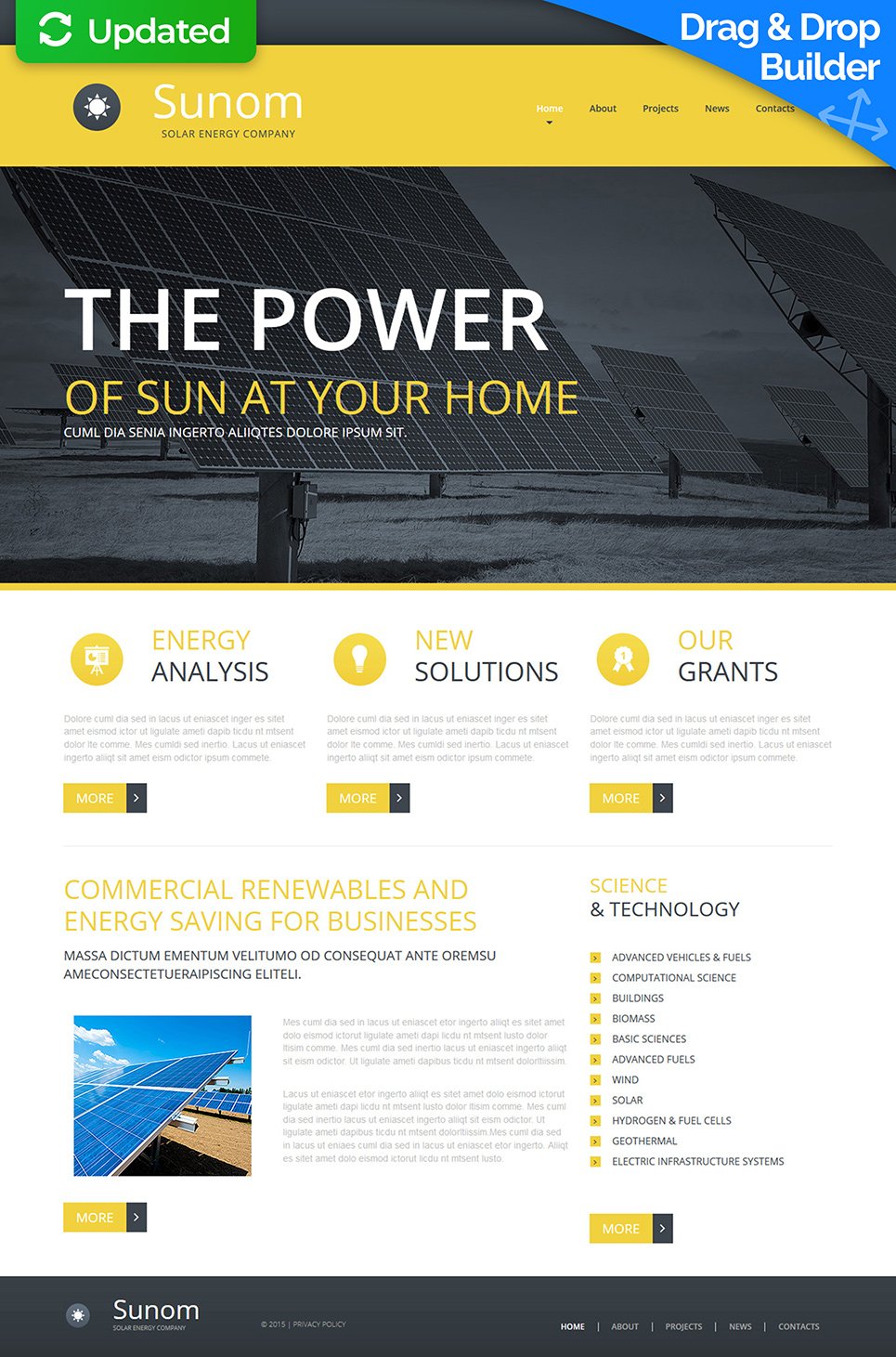 Solar Energy Responsive Moto CMS 3 Template New Screenshots BIG