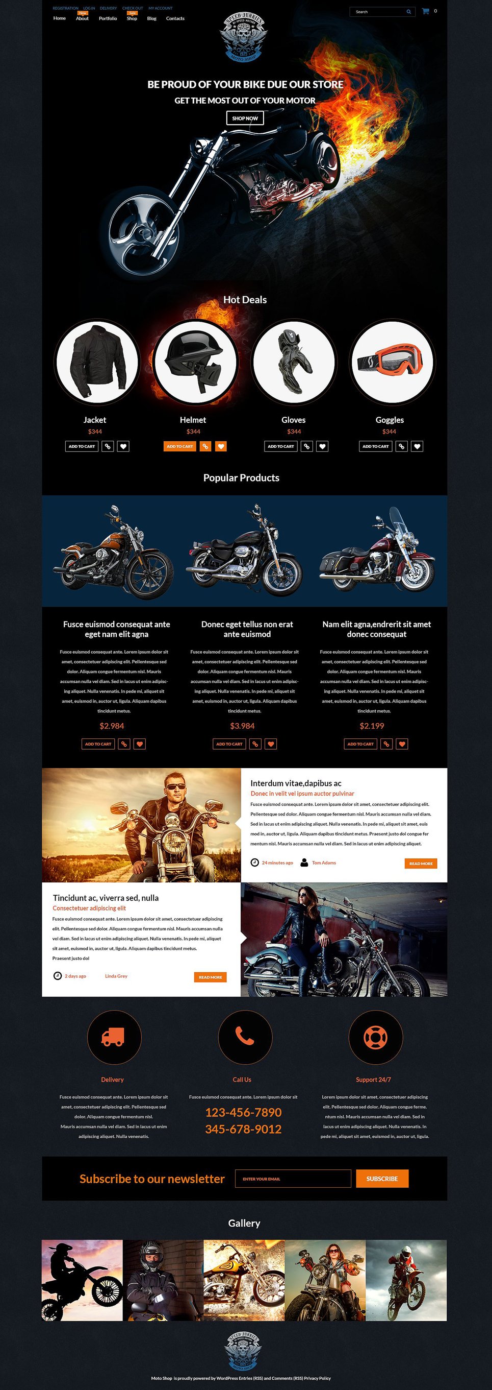 Speed Junkies WooCommerce Theme New Screenshots BIG