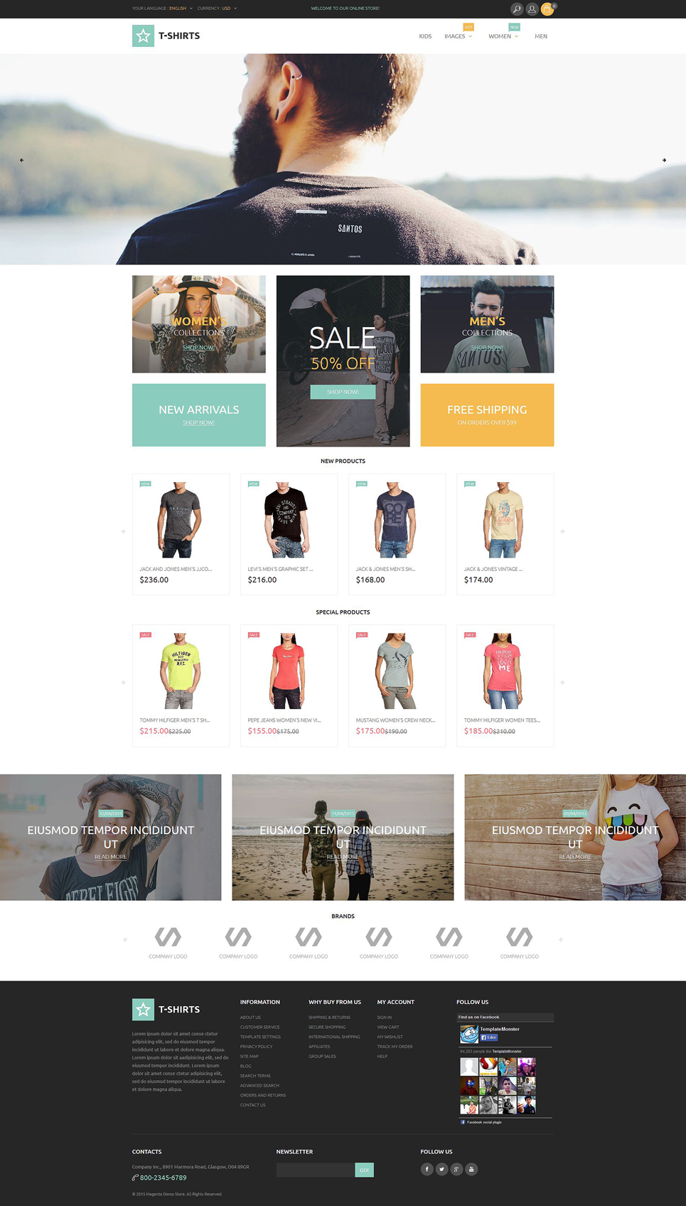 T-Shirts Magento Theme New Screenshots BIG