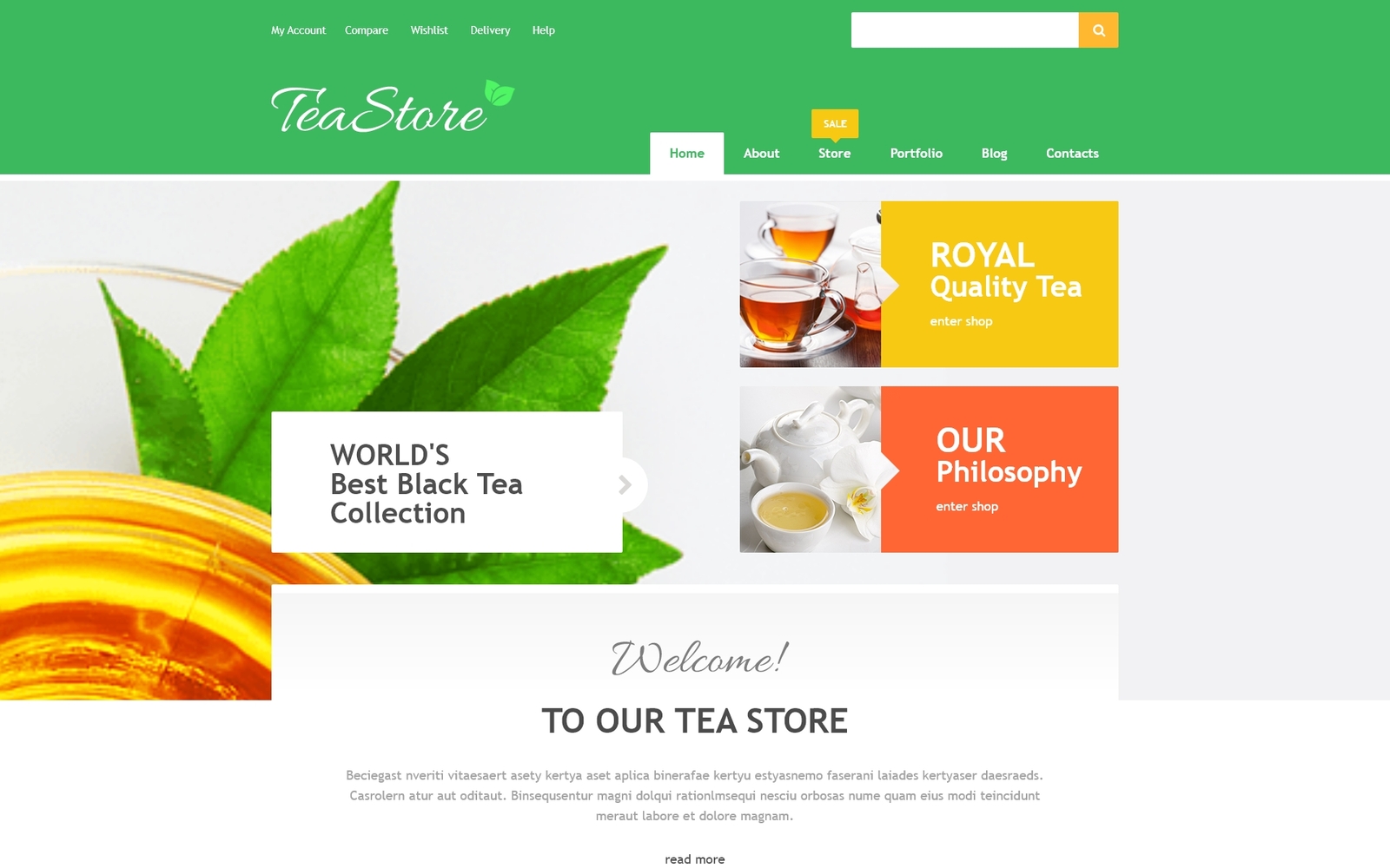Tema WooCommerce "Tienda de Té Online" #53888