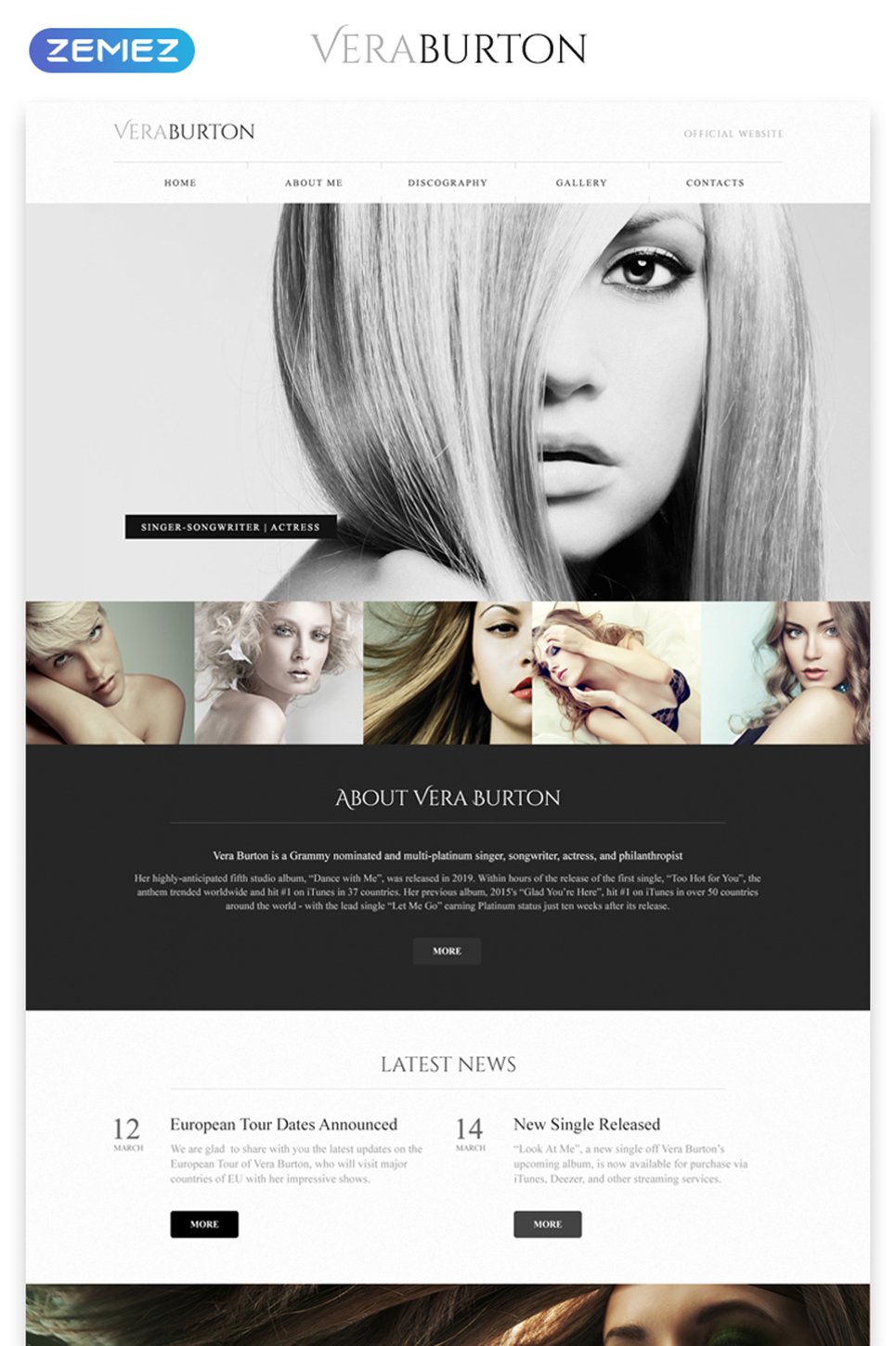 Vera Burton Website Template New Screenshots BIG