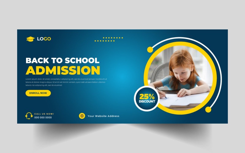 Back to School Social Media Cover Banner Ver-4