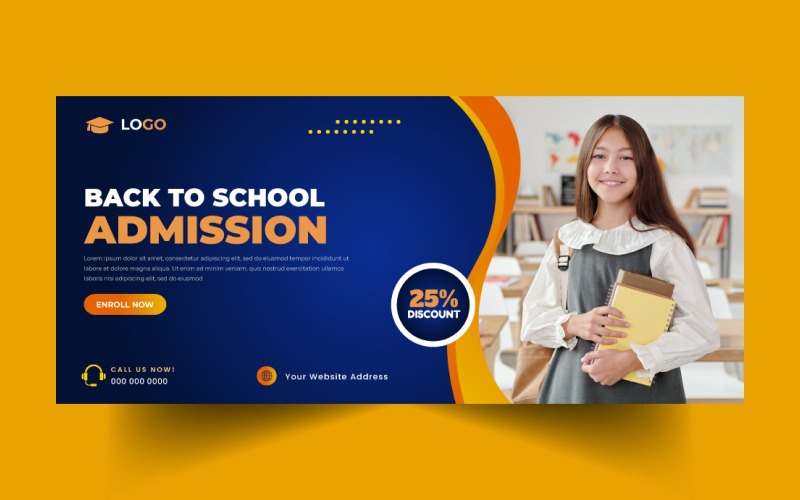 Back to School Social Media Cover Banner Ver-5