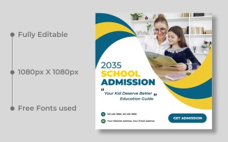 Back to School Social Media Post Banner Ver-10