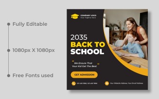 Back to School Social Media Post Banner Ver-11