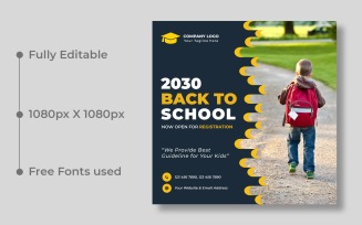 Back to School Social Media Post Banner Ver-12