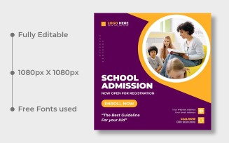 Back to School Social Media Post Banner Ver-4