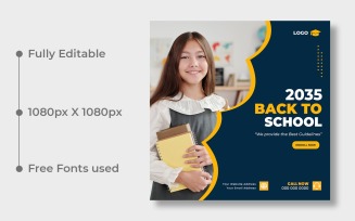 Back to School Social Media Post Banner Ver-6