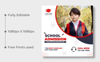 Back to School Social Media Post Banner Ver-8