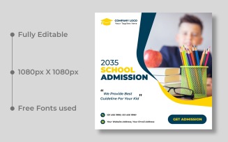 Back to School Social Media Post Banner Ver-9