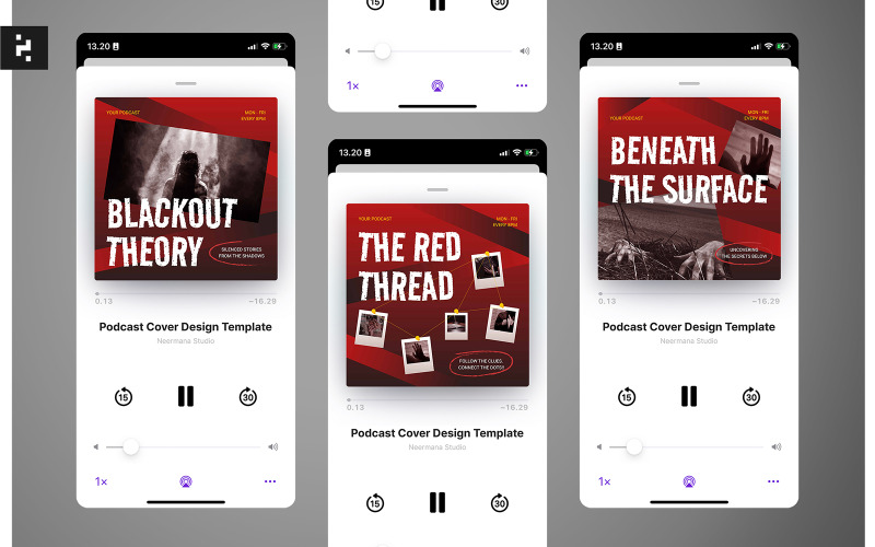 Conspiracy Podcast Cover Template Social Media