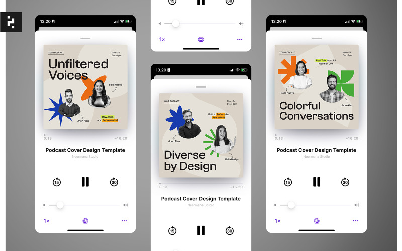 Diversity Podcast Cover Template Social Media