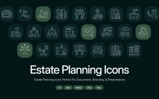 Estate Planning Icons Set