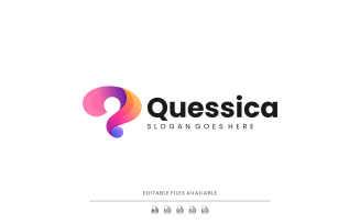 Gradient Modern Question Mark Logo