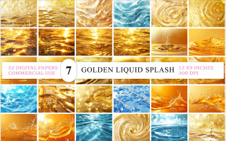 Luxury Liquid Marble Splash | Golden Liquid Splash Texture Backgrounds | Sparkling Fluid Motion