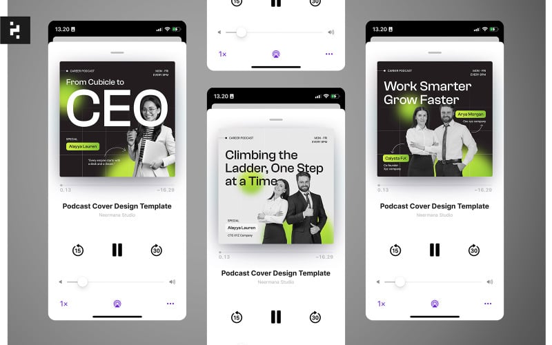 Simple Comedy Podcast Cover Template Social Media