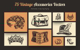 Vintage Accessories Illustration Set