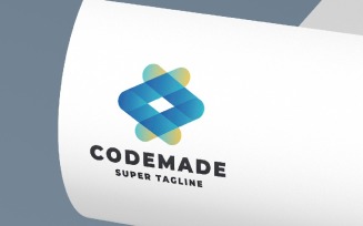 Abstract Code Connection Logo