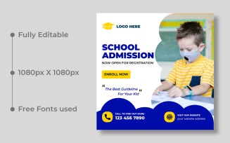 Back to School Social Media Post Banner Ver-13