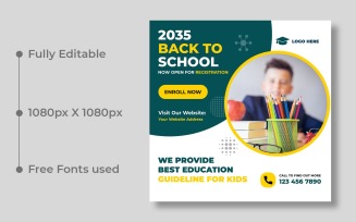 Back to School Social Media Post Banner Ver-14
