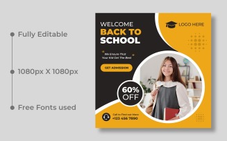 Back to School Social Media Post Banner Ver-17