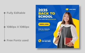 Back to School Social Media Post Banner Ver-18