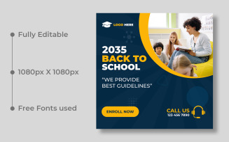 Back to School Social Media Post Banner Ver-20