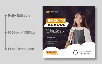 Back to School Social Media Post Banner Ver-22
