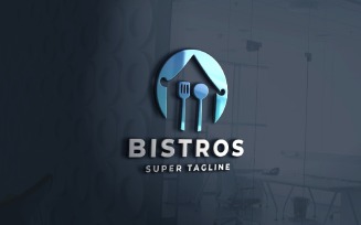 BISTROS Restaurant Kitchen House Logo