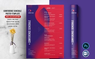 Conference Schedule Flyer Template
