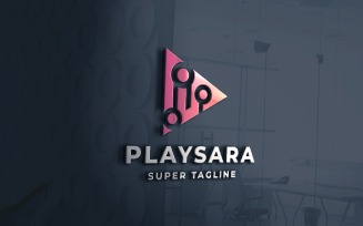 Digital Play Button Pro Logo Template