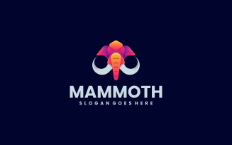 Gradient Modern Mammoth Logo Design