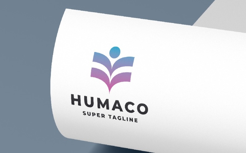 Human Education Book Logo Logo Template