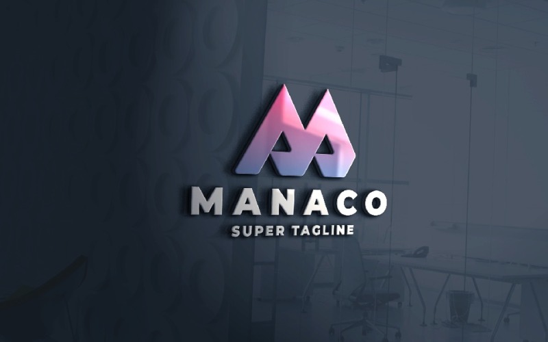 Letter M Mountain Logo Template