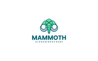 Mascot Modern Mammoth Logo Design