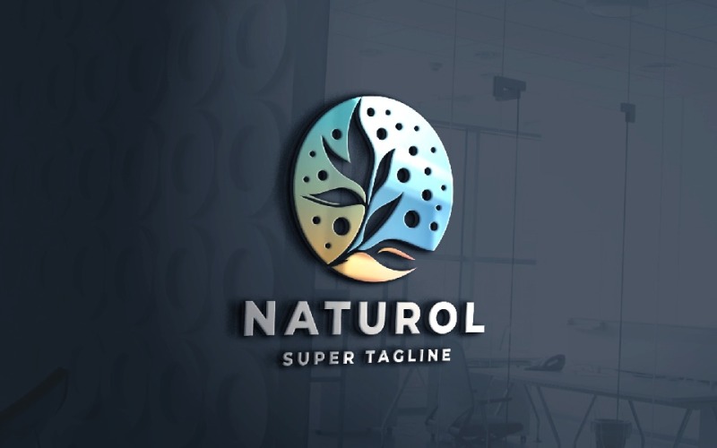 Nature Wellness Round Logo Logo Template