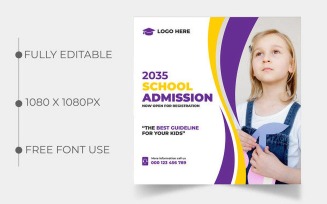 Back to School Social Media Post Banner Ver-23