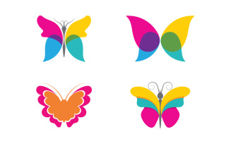 Butterfly Beauty Vector logo icon design template v3.2