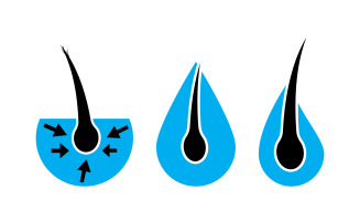 Hair medical Vector icon illustration design Template v.1