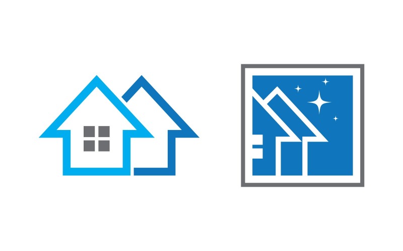 Home industrial Property concept icon logo illustration v3.2 Illustration