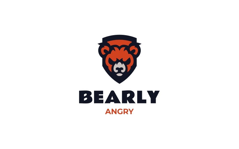Mascot Modern Bear Logo Design 214 Logo Template