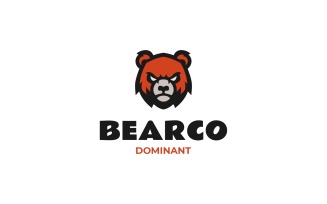 Mascot Modern Bear Logo Design