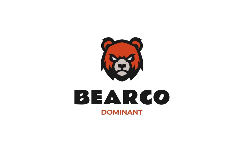 Mascot Modern Bear Logo Design Logo Template